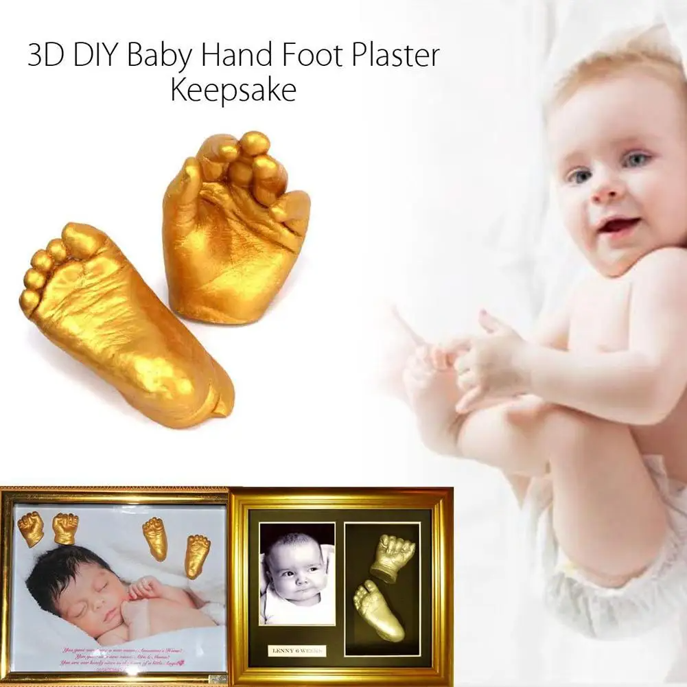 DIY Plaster Mold 3d Hand Foot Print Mold Hand Casting Kit Couples Wedding Holding Baby Plaster Mold Home Decor For Baby Souvenir