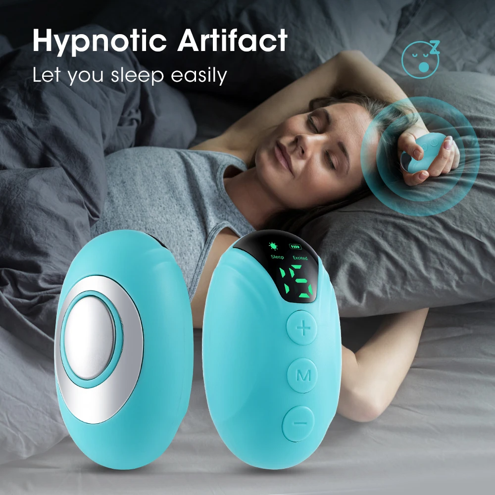 Handheld Sleep Aid Device Mini Portable Sleeping Aid Hypnosis Machine Smart Sleeper EMS Pulse Stimulation USB Charging