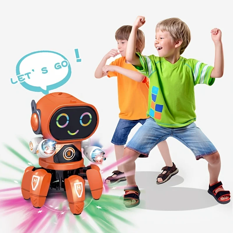 LED Light Musical Dancing Robot: An Educational and Interactive Toy for Kids - Perfect Gift