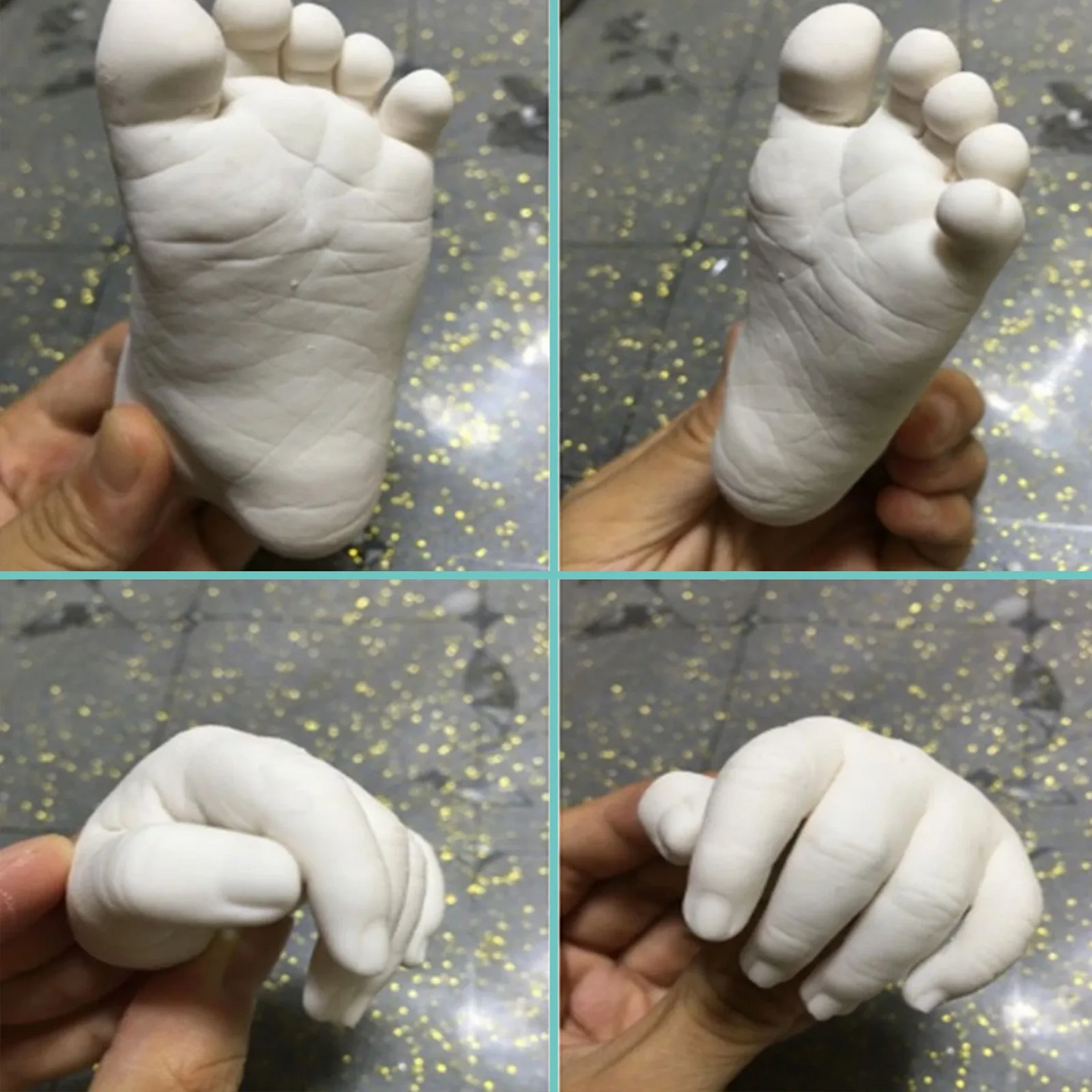 DIY Plaster Mold 3d Hand Foot Print Mold Hand Casting Kit Couples Wedding Holding Baby Plaster Mold Home Decor For Baby Souvenir