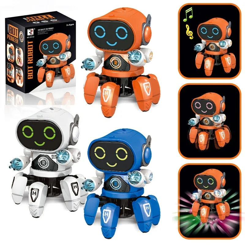 LED Light Musical Dancing Robot: An Educational and Interactive Toy for Kids - Perfect Gift