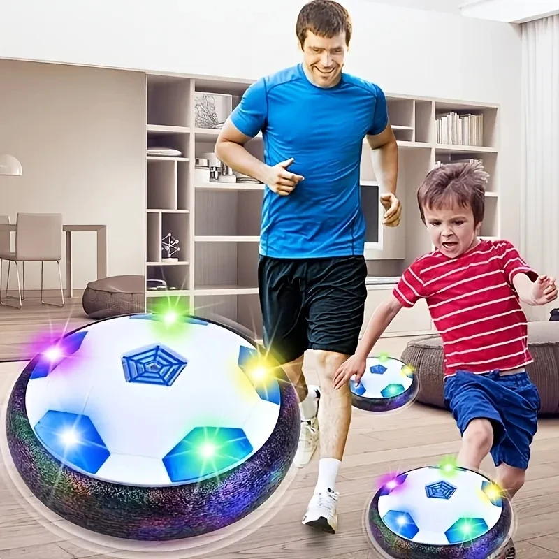 Floating Soccer Football Children's Interactive Toy Kids Gift with LED Light- Football Electric Indoor Parent Child Interactive Sports Toys Creative Sports Toys