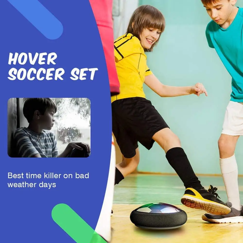 Floating Soccer Football Children's Interactive Toy Kids Gift with LED Light- Football Electric Indoor Parent Child Interactive Sports Toys Creative Sports Toys